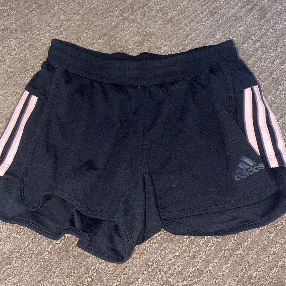 black adidas athletic shorts